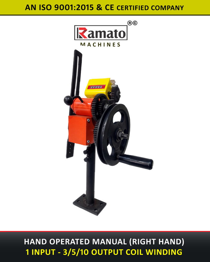1/3 Hand Operated Motor Coil Winding Machine Manufacturer Exporter in Rajkot Gujarat Bharat (INDIA)