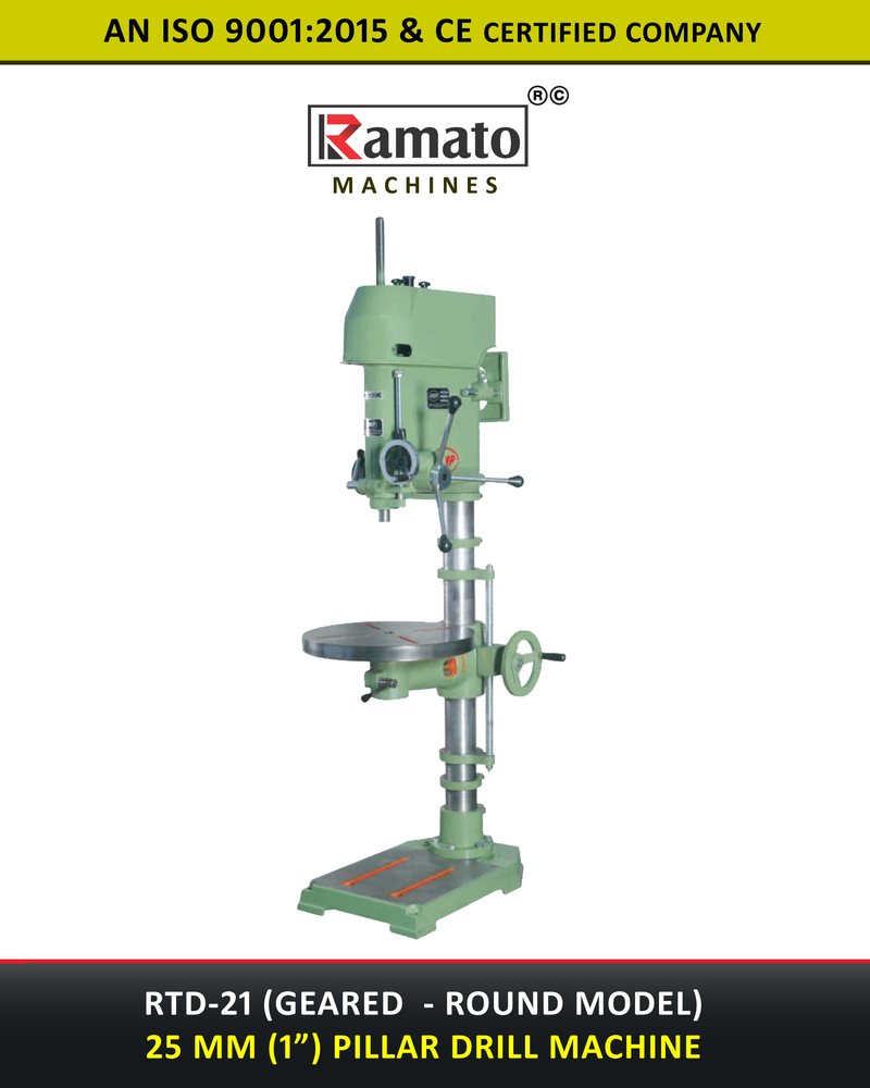 25mm Geared Pillar Drilling Machine Manufacturer Exporter India