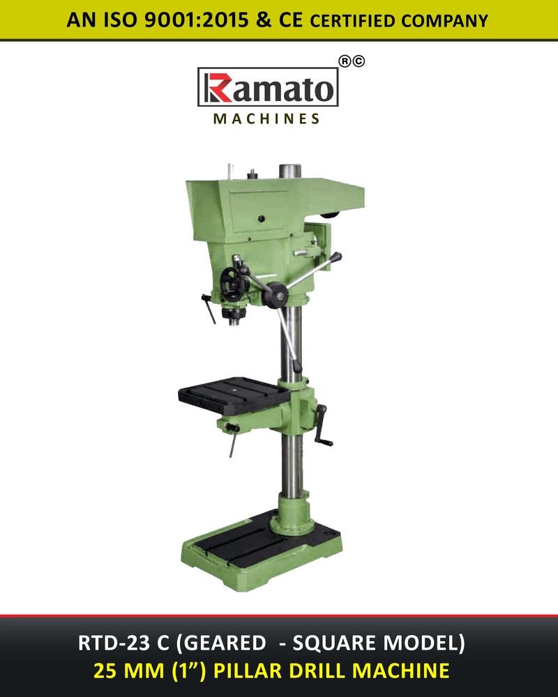 25mm Geared Pillar Drill Machine Manufacturer Exporter India
