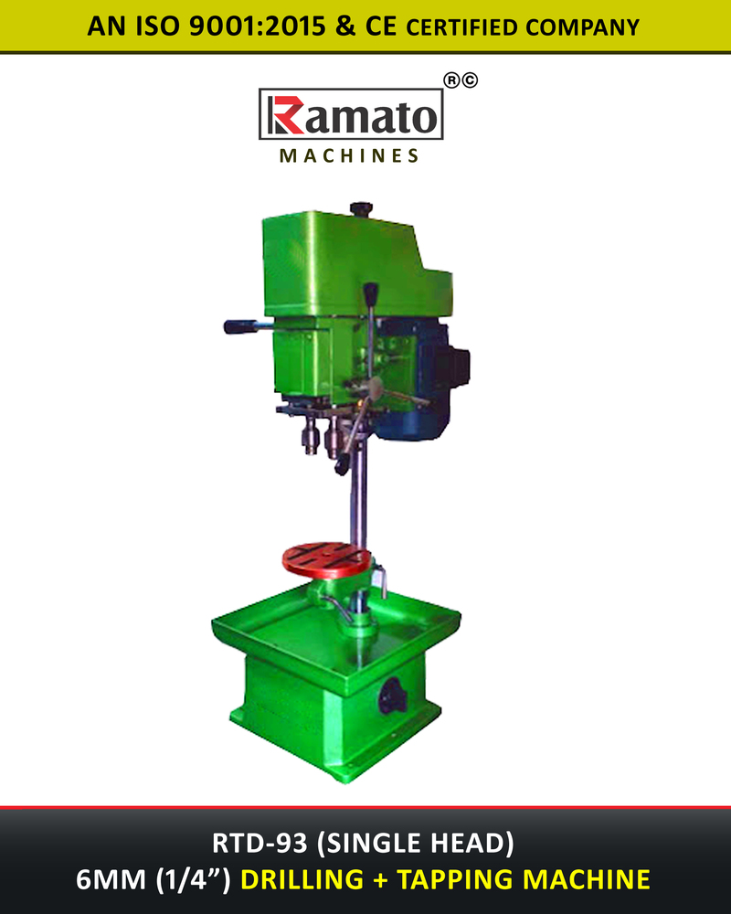 Drilling + Tapping Machine (Single Head) Manufacturer Exporter From Rajkot Gujarat Bharat India