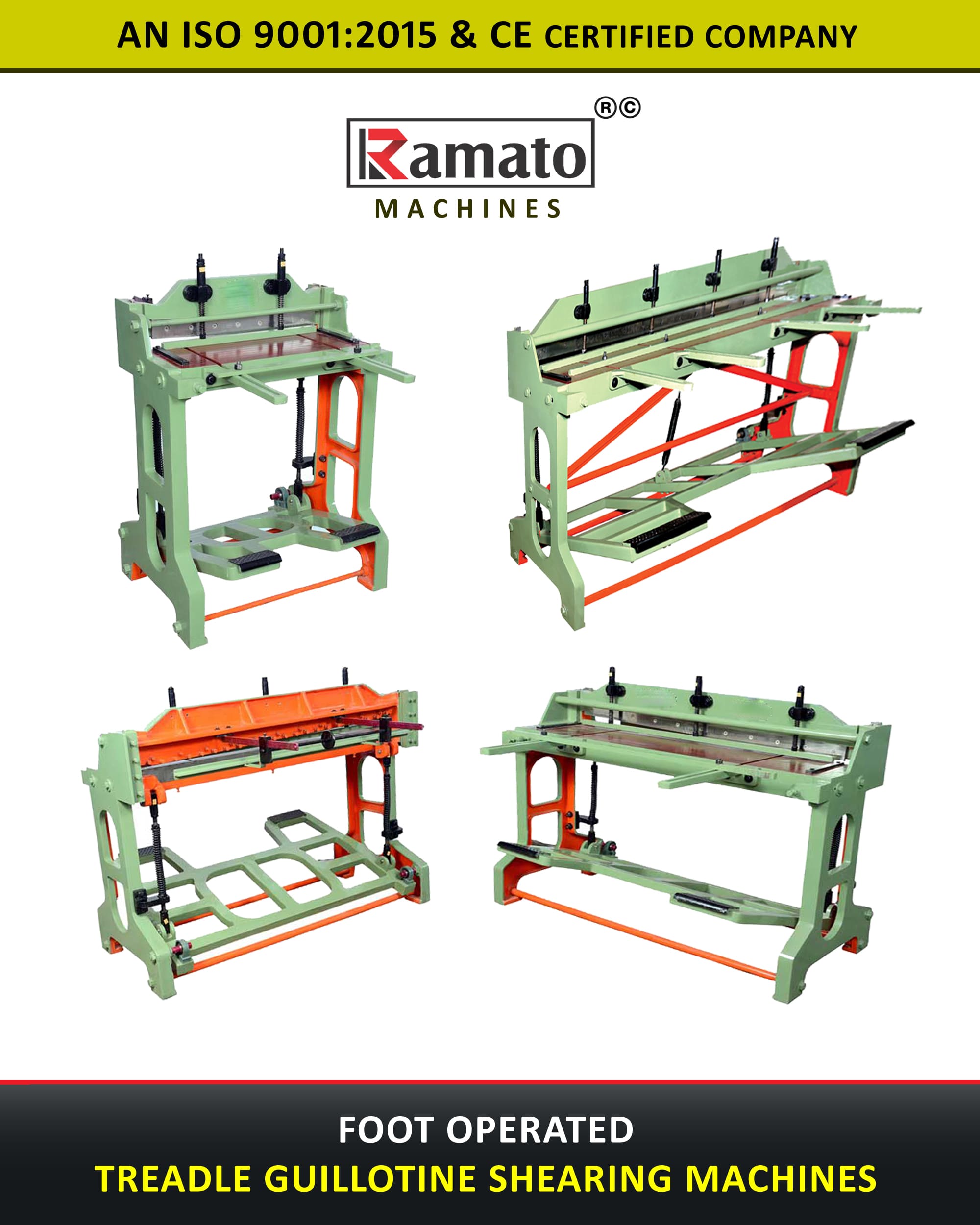 FOOT OPERATED SHEARING MACHINE Manufacturer Exporter in Rajkot Gujarat Bharat (INDIA)