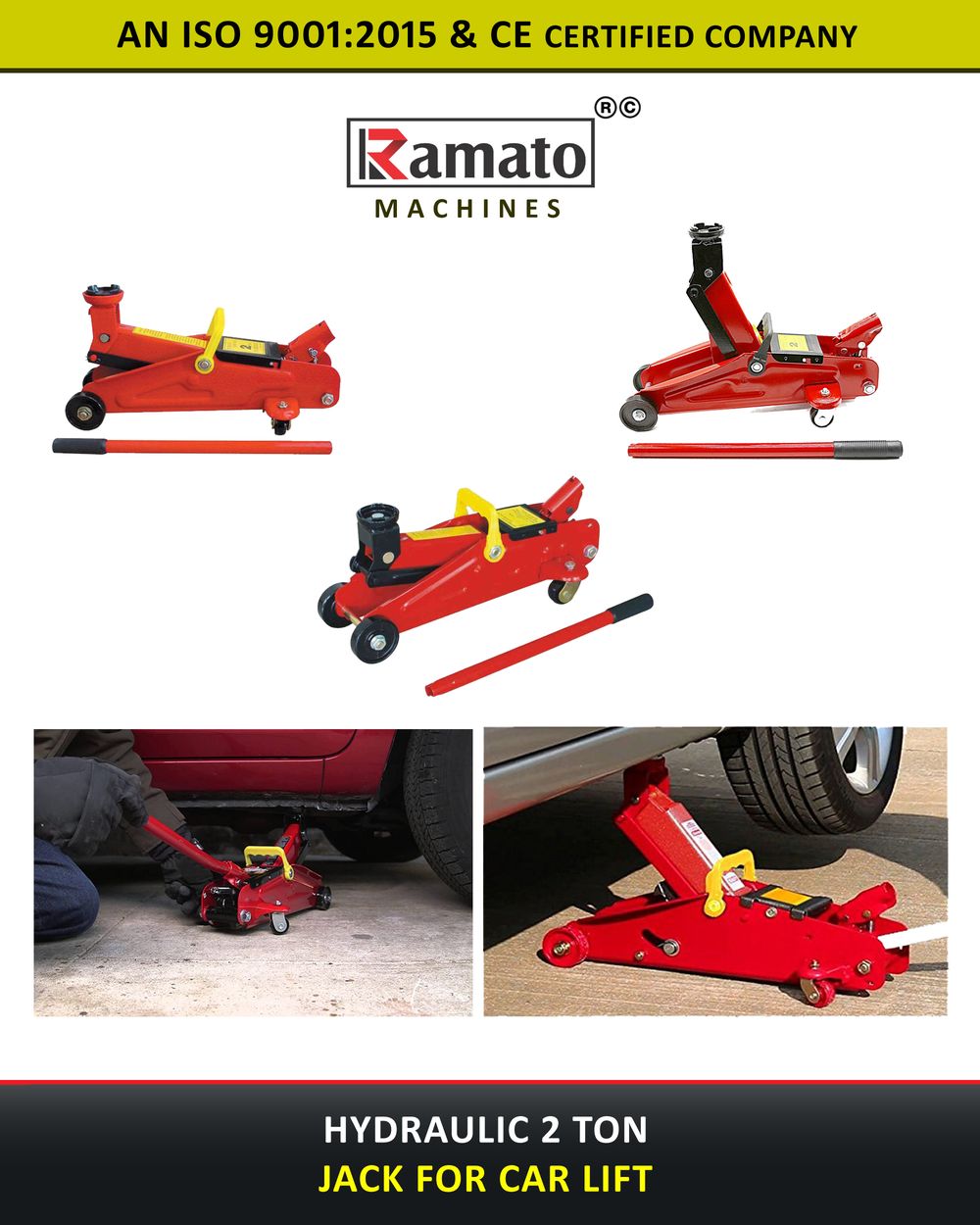 HYDRAULIC JACK Manufacturer Exporter in Rajkot Gujarat Bharat (INDIA)