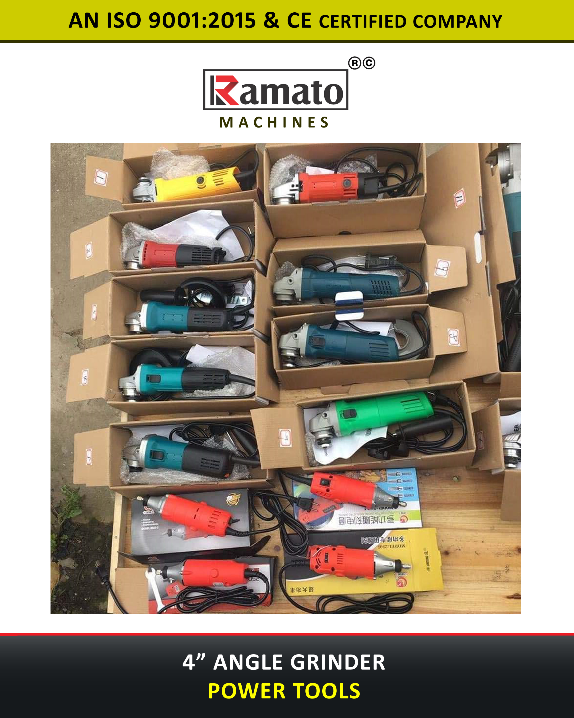 4 inch Angle Grinder Power Tools Manufacturer Exporter Rajkot Gujarat Bharat (INDIA)