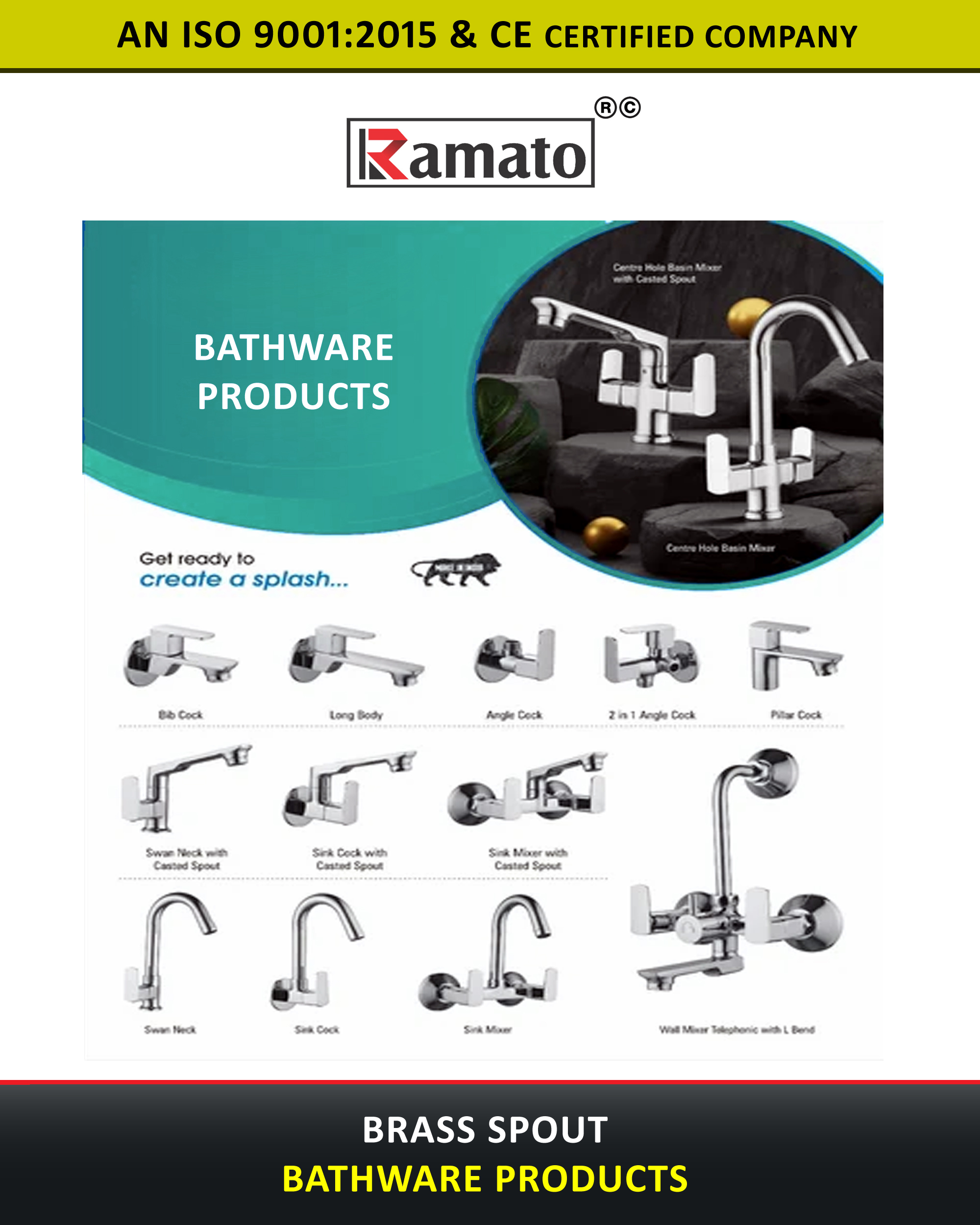 Brass Spout Bathware Accessories Product Manufacturer Exporter Rajkot Gujarat Bharat India