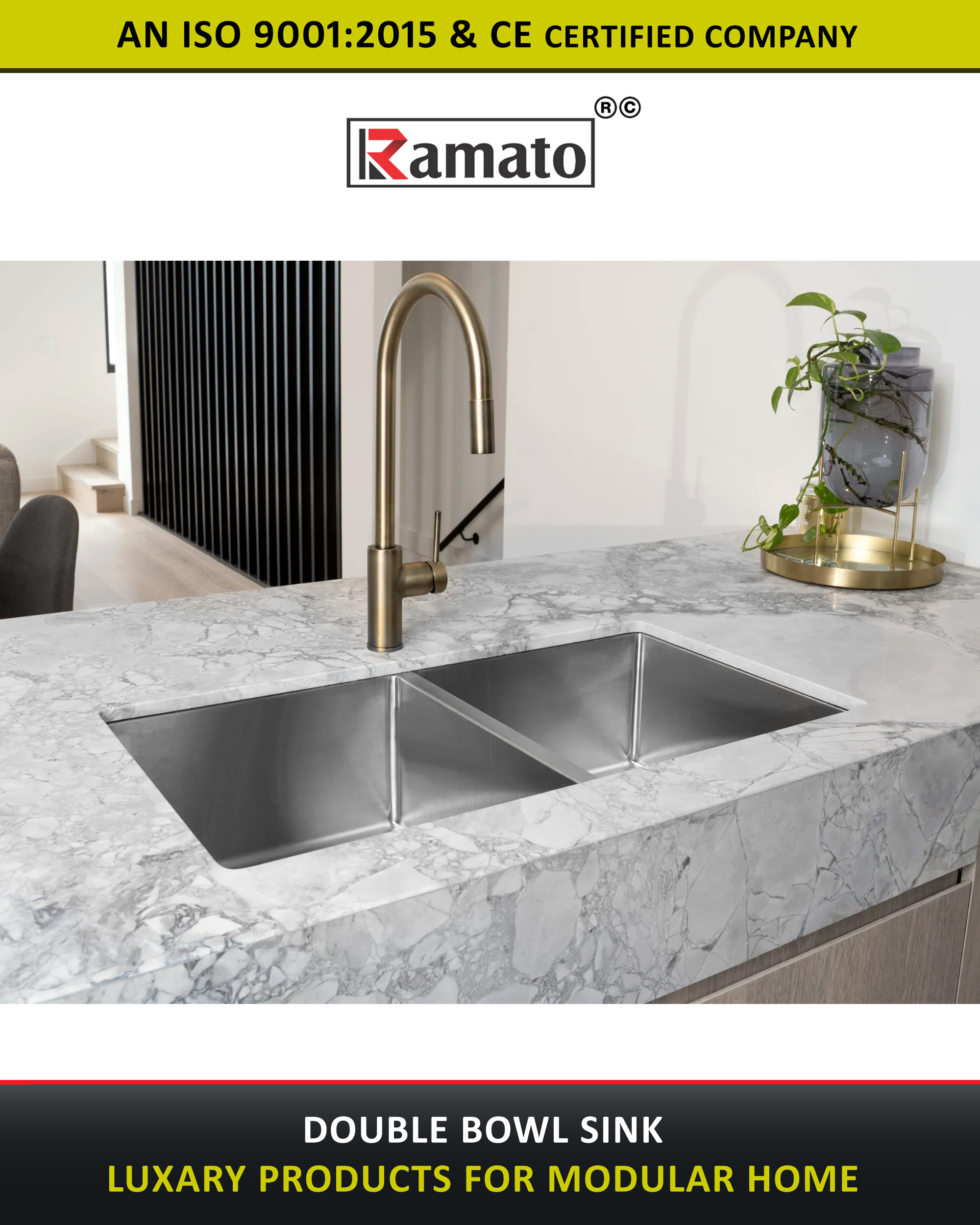 Double Bowl Kitchen Sink Manufacturer Exporter Rajkot Gujarat Bharat (INDIA)