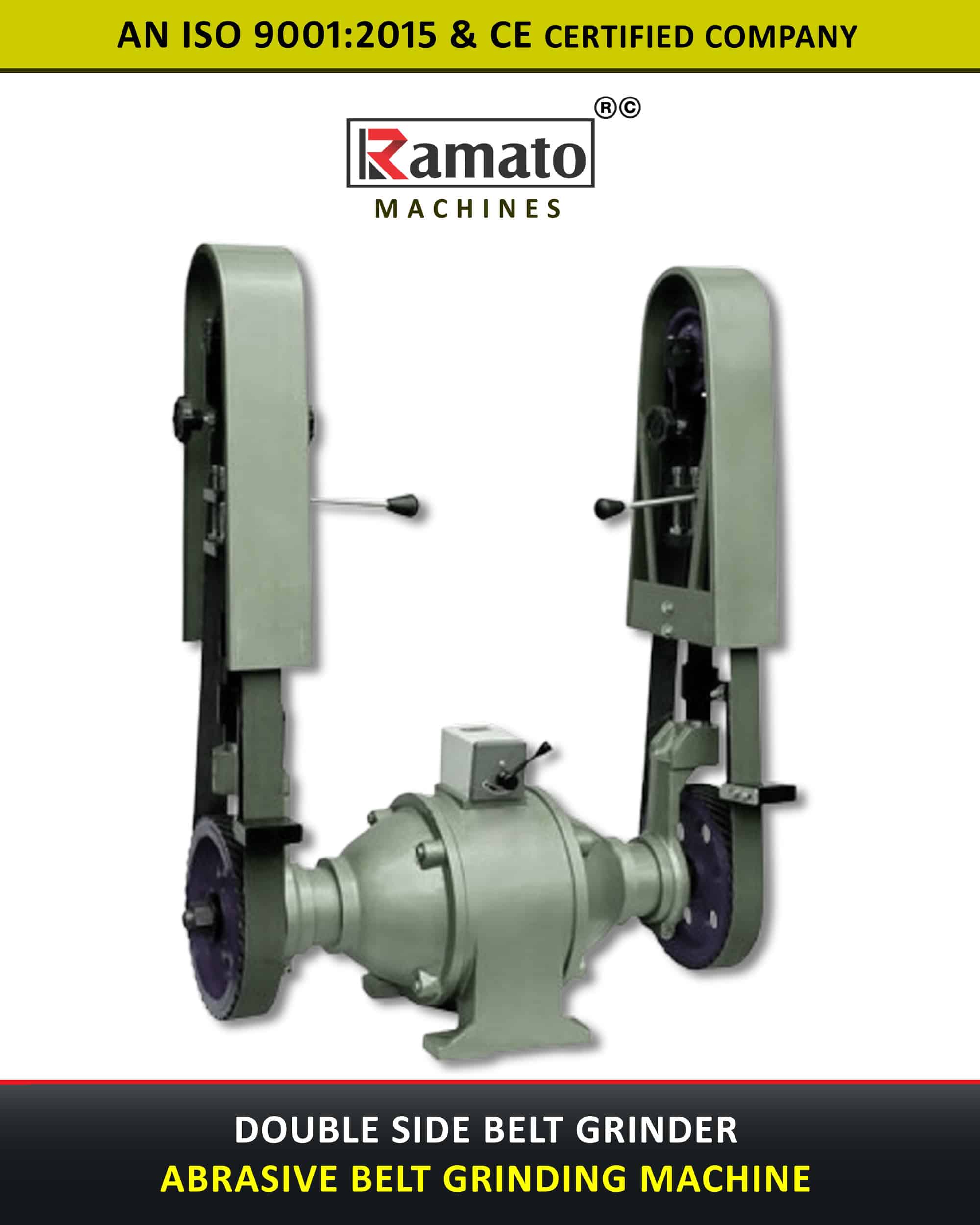 Double Side Heavy Duty Belt Grinder Four Bearing Model
