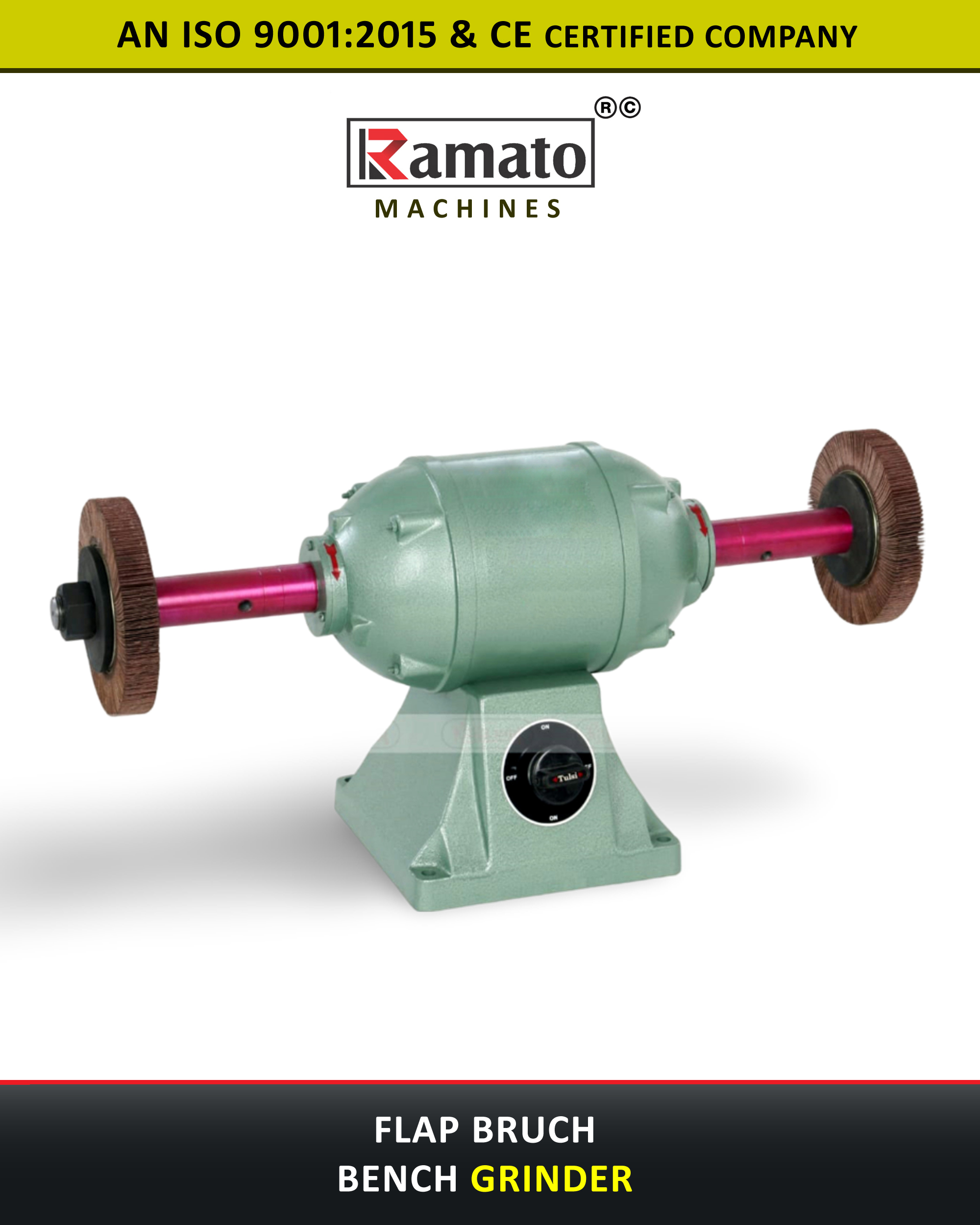 Flap Bruch Grinder Machine Manufacturer Exporter in Rajkot Gujarat Bharat (INDIA)