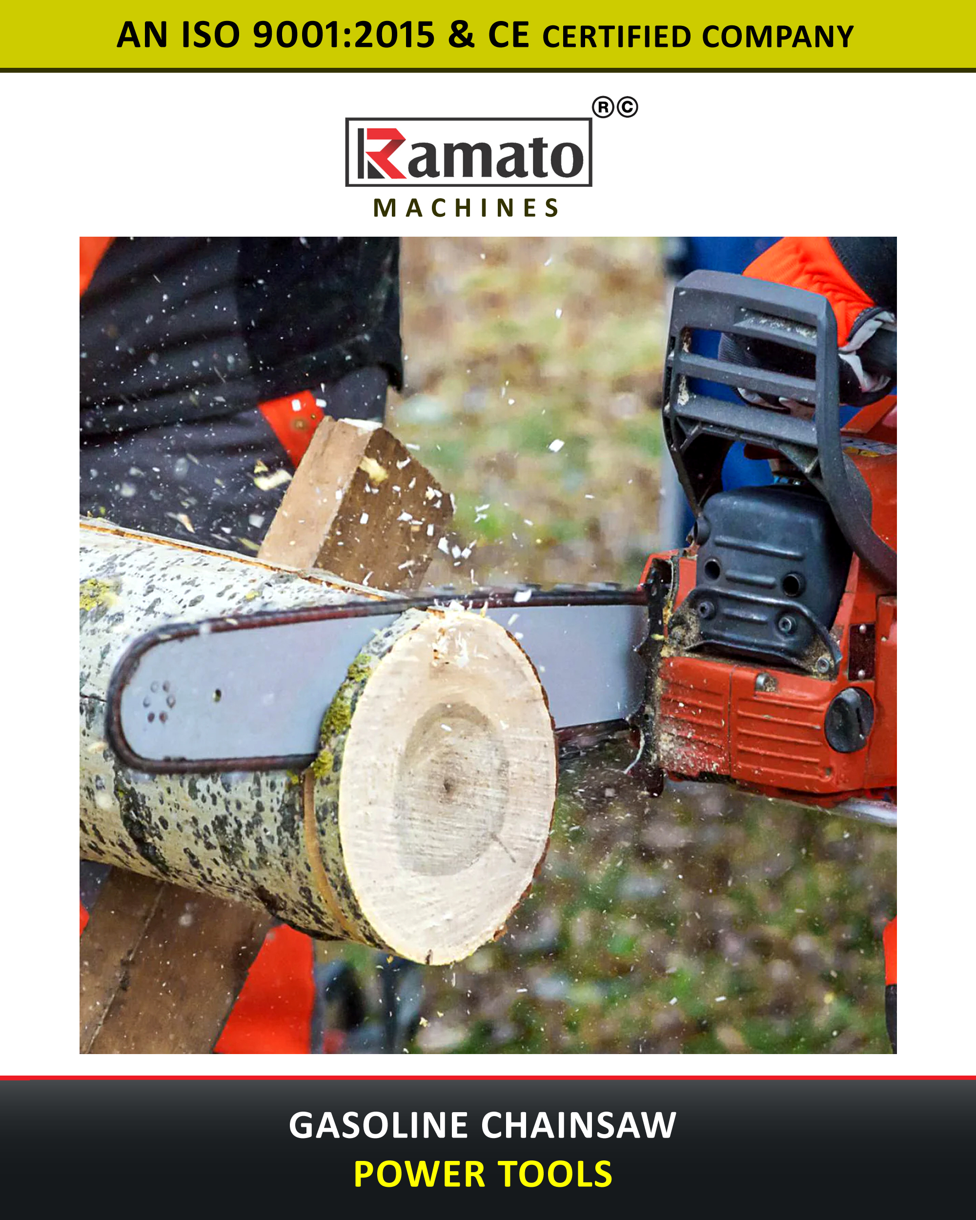 Imported Gasoline Chainsaw Machine Manufacturer Exporter Rajkot Gujarat Bharat INDIA