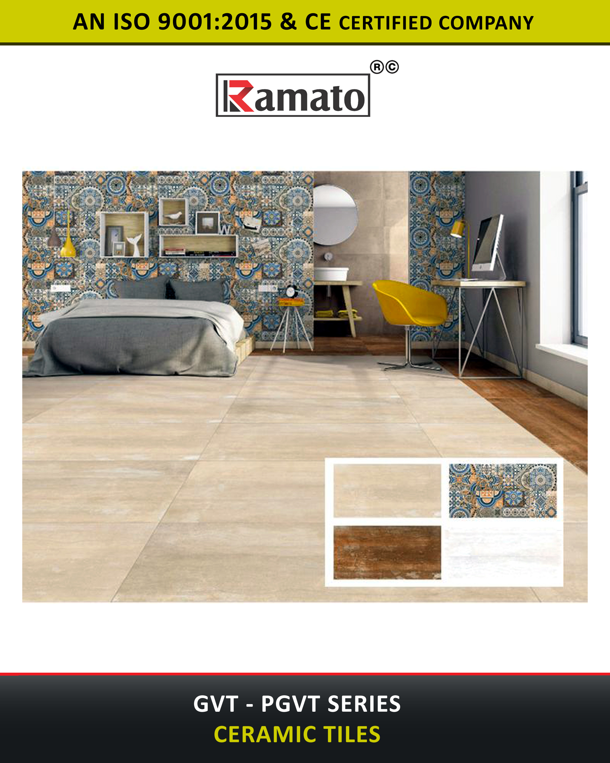 GVT PGVT Tiles Manufacturer Exporter in Rajkot Gujarat Bharat India