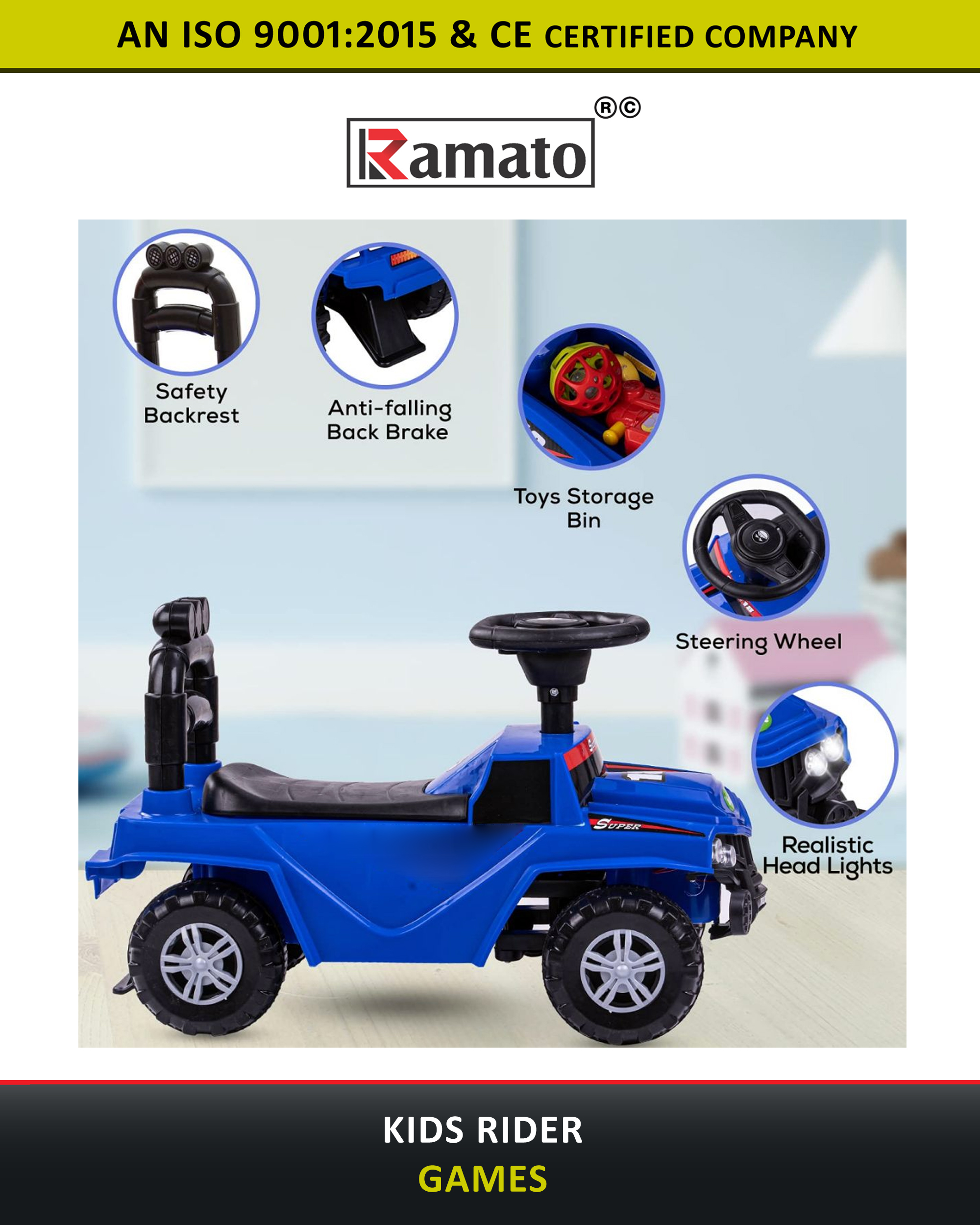 Kids Rider Toys Exporter Manufacturer From Rajkot Gujarat Bharat (INDIA)