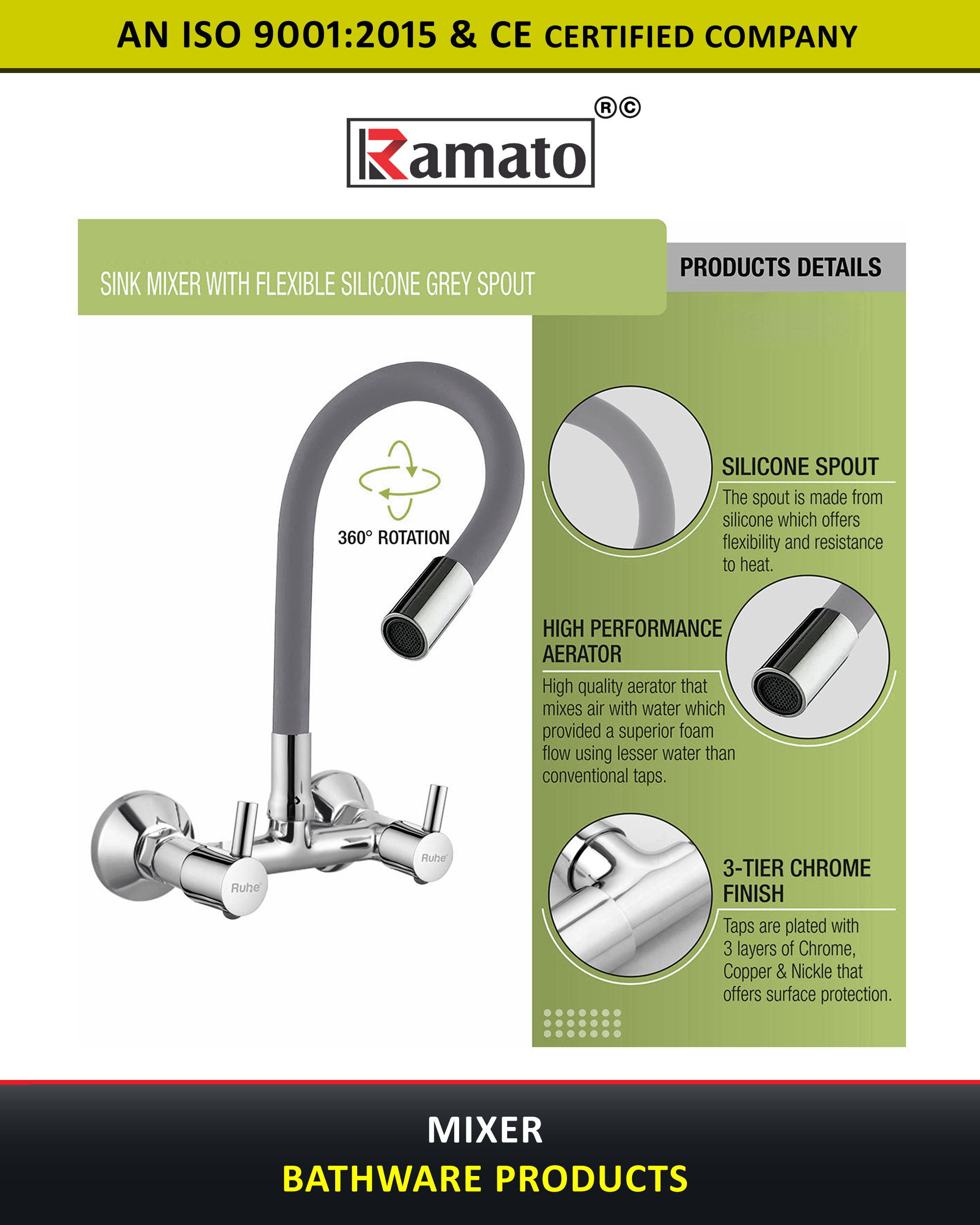 MIXER Bathroom Accessories Product Manufacturer Exporter Rajkot Gujarat Bharat India