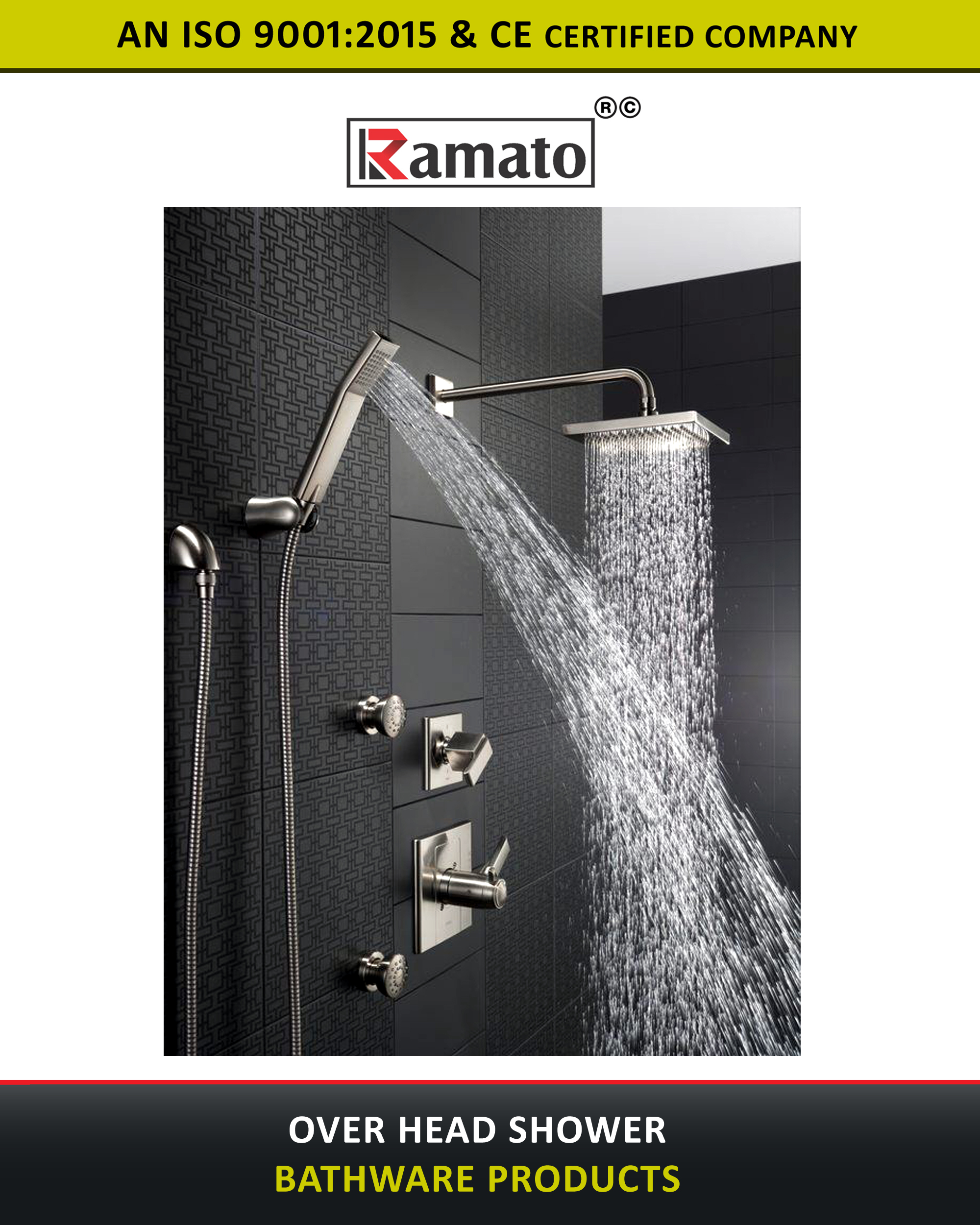Over Head Shower Manufacturer Exporter in Rajkot Gujarat Bharat India