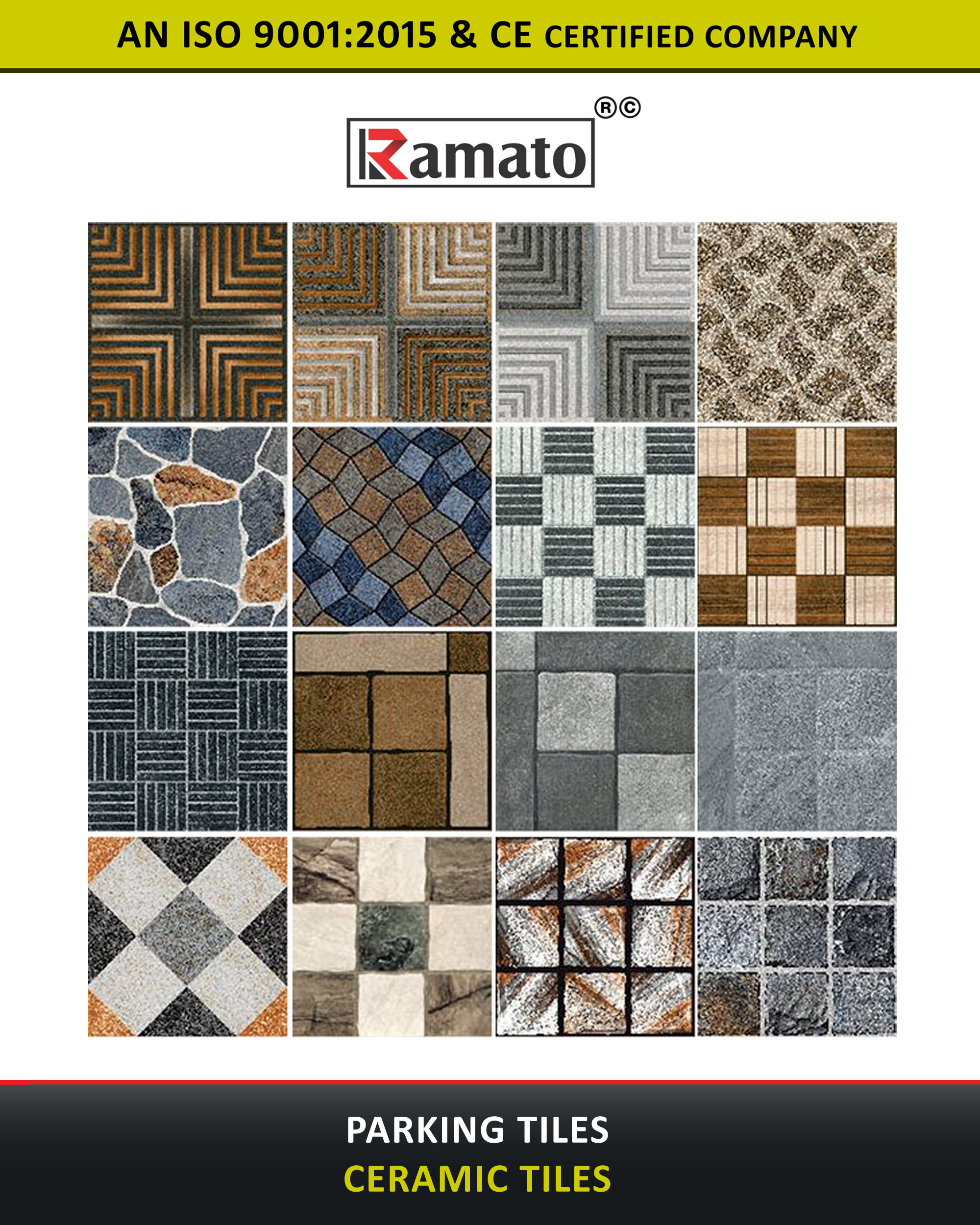 Parking Tiles Manufacturer Exporter in Rajkot Gujarat Bharat India