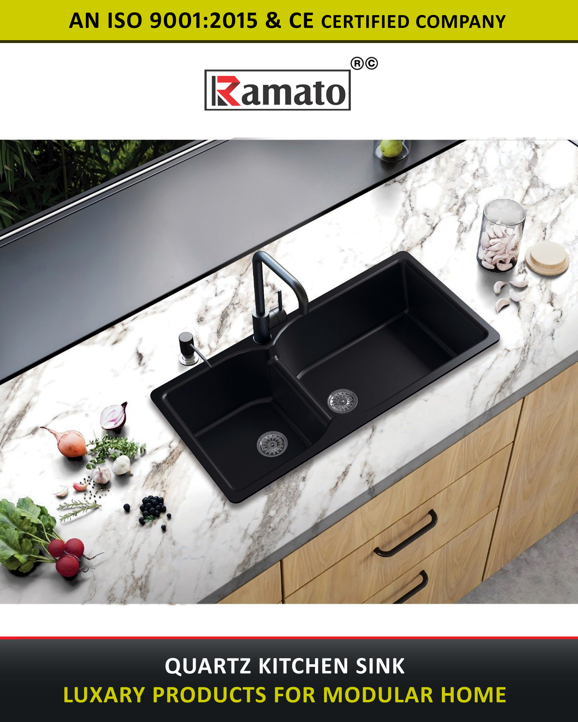 Quartz Kitchen Sink Manufacturer Exporter Rajkot Gujarat Bharat (INDIA)
