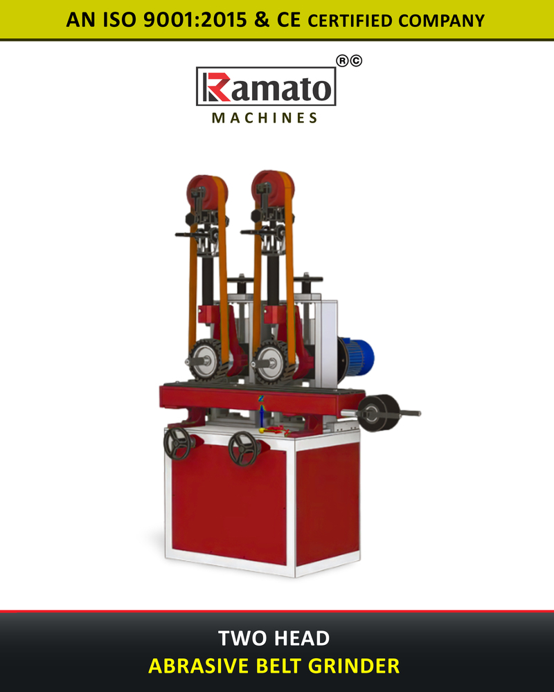 Ramato Two Head Automatic Belt Grinding Machine Manufacturer Exporter Rajkot Gujarat Bharat (INDIA)