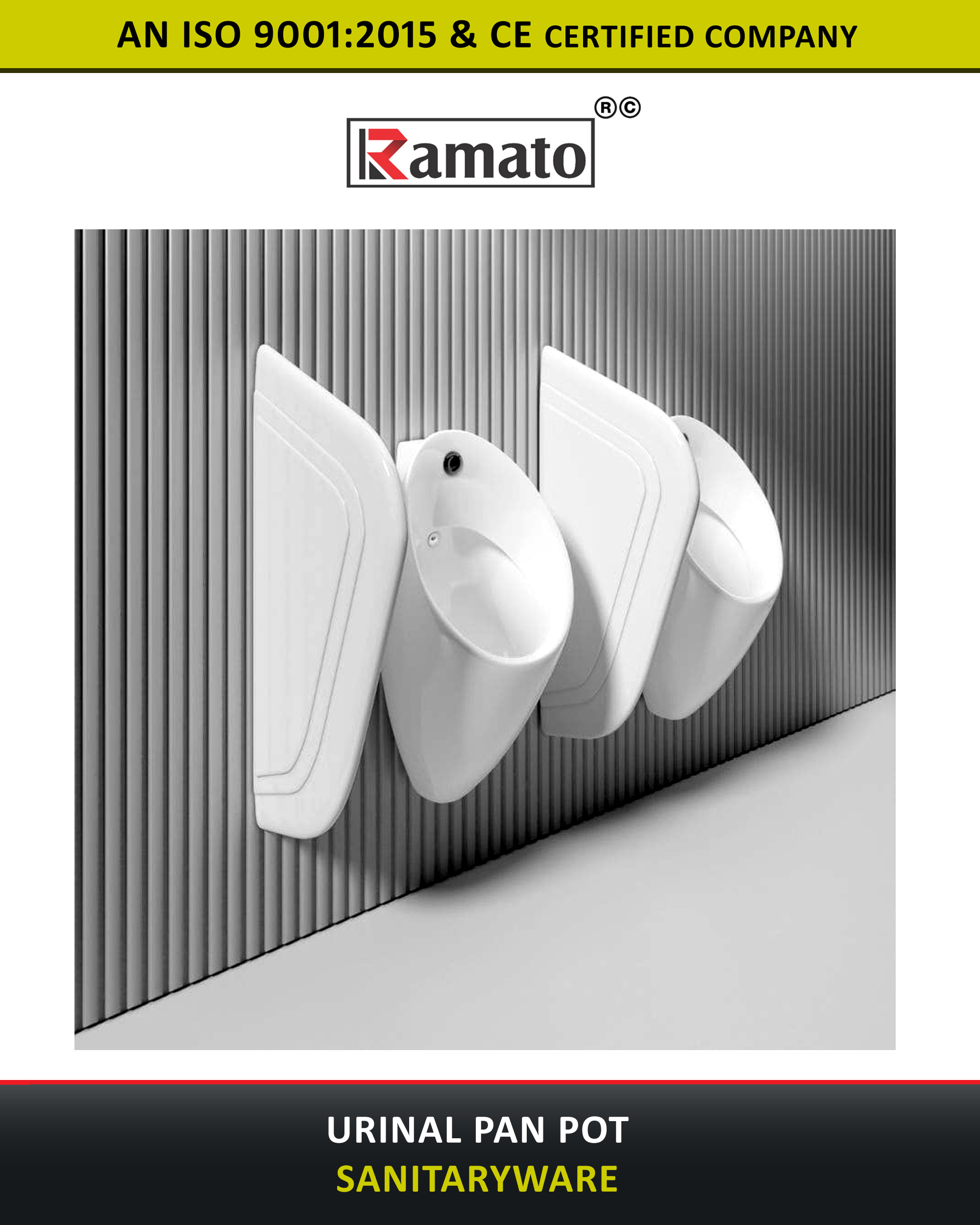 Urinal Pan Pot Manufacturer Exporter in Rajkot Gujarat Bharat India